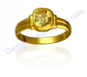 Natural Untreated Ceylon Yellow Saphire of 2.46 carats Gemstoneuniverse.com