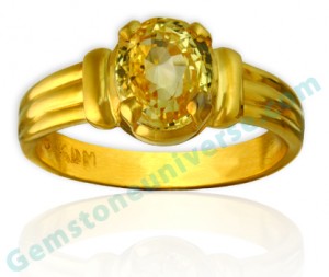 Natural Untreated Ceylon Yellow Saphire of 3.15 carats Gemstoneuniverse.com