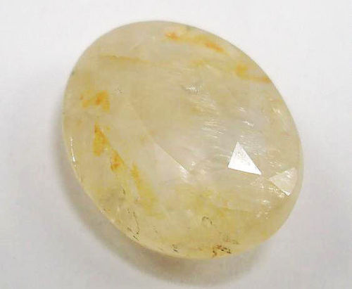 Low Grade Yellow Sapphire color enhanced by Dyeing and Irradiation with Cobalt60