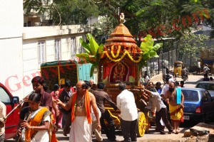 The chariot of Lord Surya being taken out for a procession Gemstoneuniverse