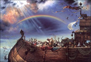 Noah's Ark was illuminated by the light of a Red Garnet.Gemstoneuniverse
