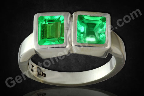 Natural and Unenhanced Colombian Emeralds (2) 2.25 carats Gemstoneuniverse.com