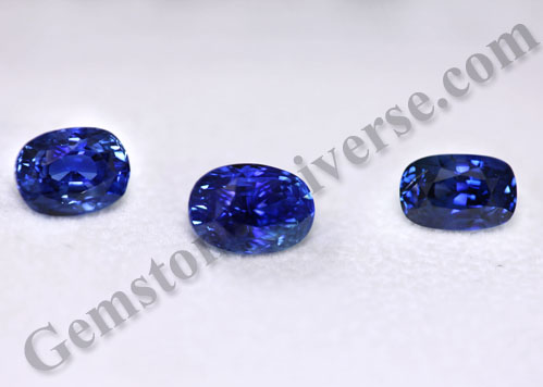 Natural Blue Sapphires with Royal Blue Color
