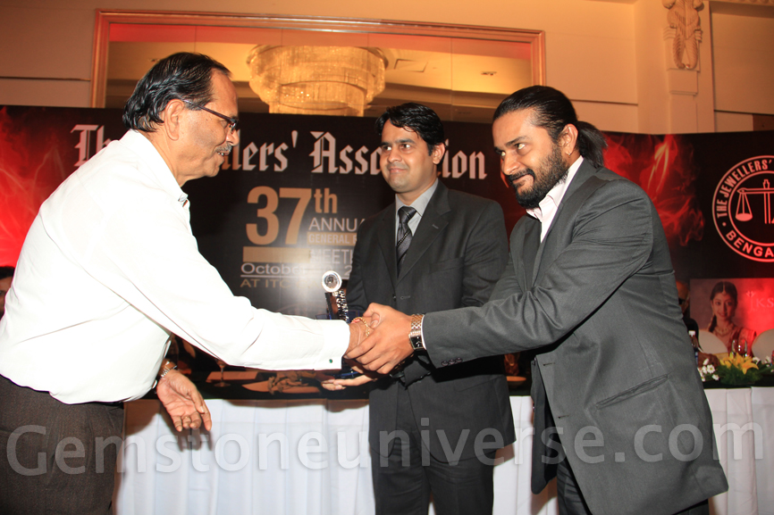 Mr. Raghav Hawa & Mr. S Ananthram Gemstoneuniverse core team members receiving the Excellence in exports award