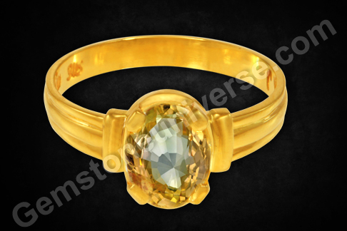 Natural Yellow Sapphire of 3.49 carats Gemstoneuniverse