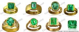 Notice the 4Cs in Emeralds at play, color difference makes a difference in price