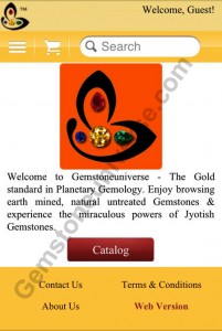 The Gemstoneuniverse Mobile version is ready for Smartphones and Tablets