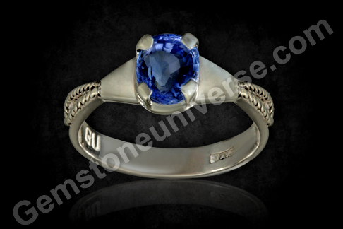 Carat Sapphire Cushion Sparkle Ring