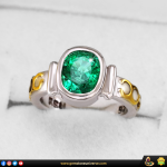 KAGEM Mine Zambian Emerald ring from Gemstoneuniverse