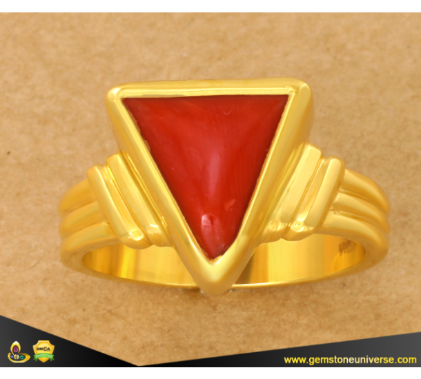Buy Red Coral Ring/trangal Ring/moonga Ring in Copper panchdhatu Gold  Plating Ring Handmade Ring for Men and Women Online in India - Etsy